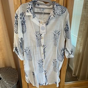 Pineapple swimsuit coverup